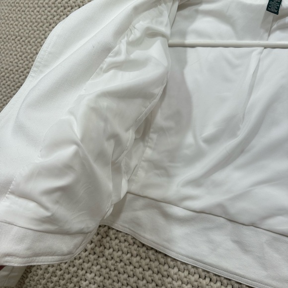 SZ 4 - Ralph Lauren White Women's Moto Jacket—fully lined - Picture 7 of 12